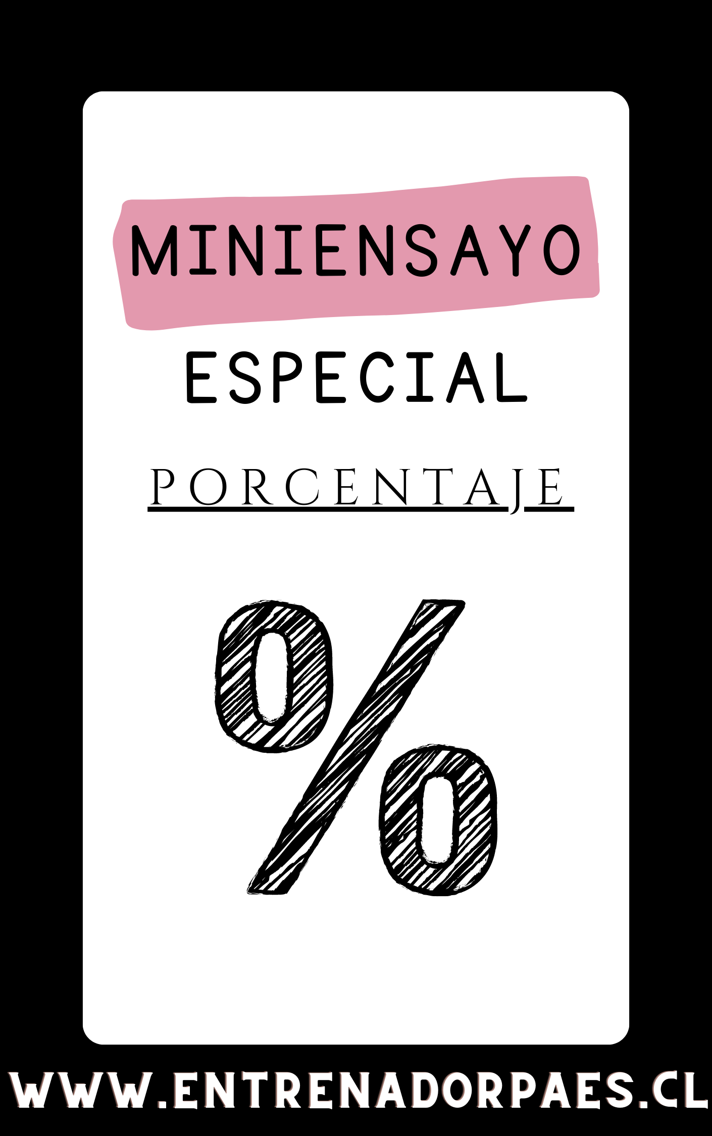 Portada Miniensayo Especial Porcentajes PAES M1 Eje Números
