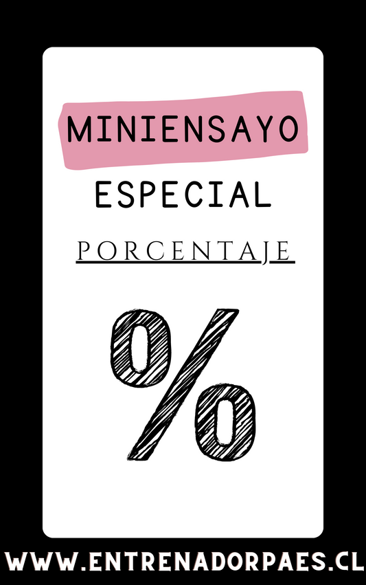 Portada Miniensayo Especial Porcentajes PAES M1 Eje Números